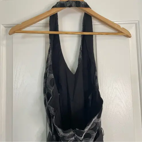 Vintage I.N. Studio Chic Black Halter Dress with Elegant Design Size 8 emo goth