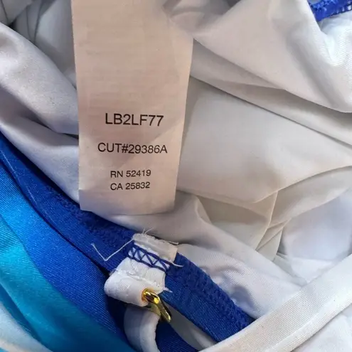 La Blanca Ocean Oasis Keyhole Tankini Top in Ocean Oasis Sapphire Size 12