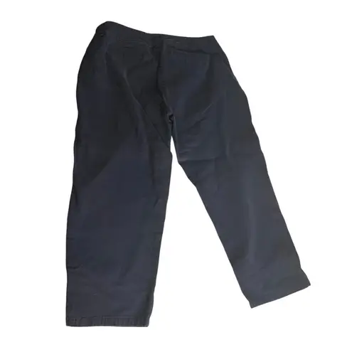 Charter Club Nautical Button Hem Cropped Navy Pants Women’s 16 Classic Fit