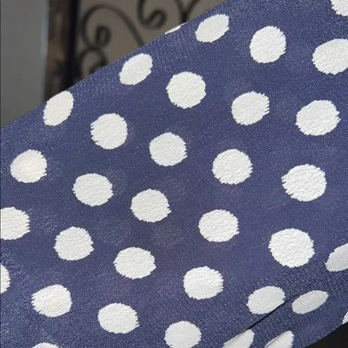 Ganni Blue and White polkadot Sheath Dress 3/4 Sleeve Crew Neck Casual size M