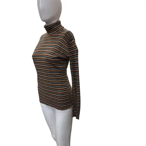 Unique Women’s Multicolor Turtleneck Striped Sweater SzM SKU 663 Size undefined