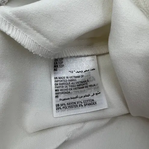 Alfani Core Fringe Pants in Bright White Size 12 Petite NWT