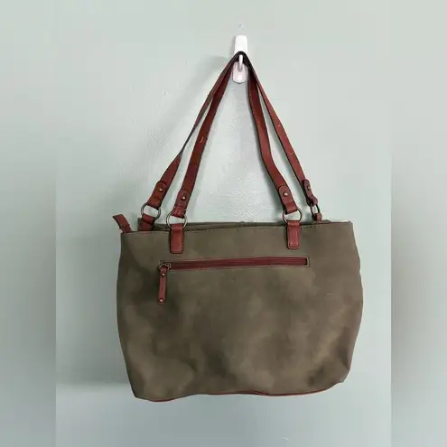 BOC Born Concepts Vinyl Shoulderbag Purse Adventure Traveler Safari Green