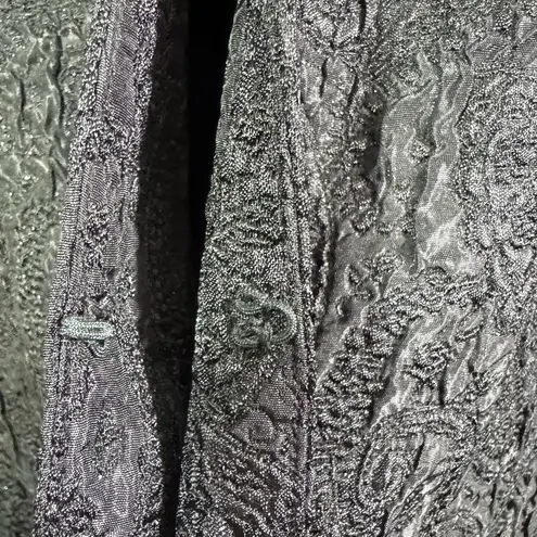 Avenue Black Shine Embossed Blazer Size 26/28