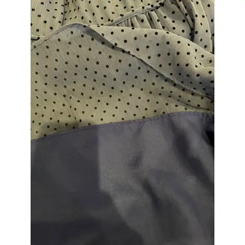 TALULAH La Maison Dress Womens Small Blue And Black Polka Dot Sorrento Midi