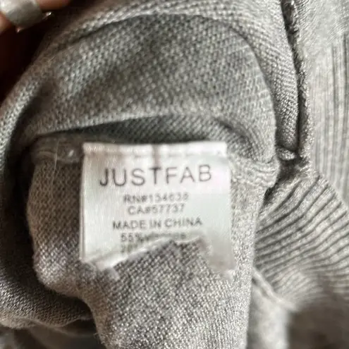 JustFab  turtleneck sweater with fringe boho hem thumbnail 3