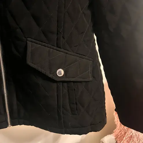 London Fog  Quilted Black Jacket