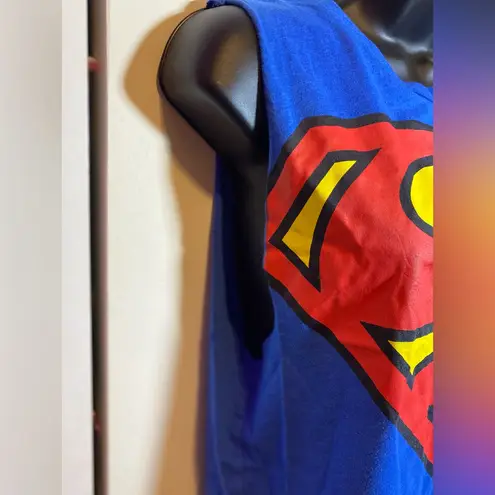 DC Comics Superman Cut-Off Tank Large VGUC