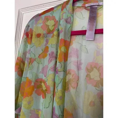 Savage X Fenty Floral Sheer Long Robe XS/S Blue
