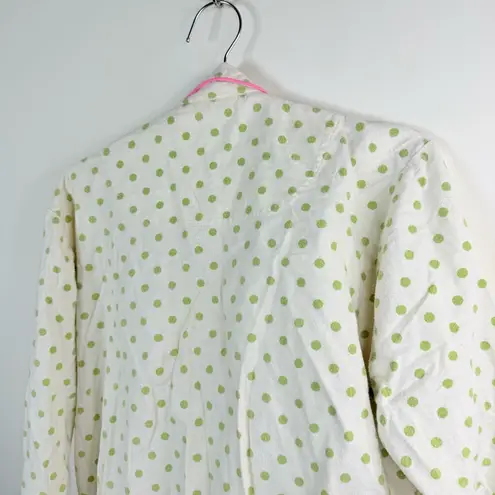 The Cat’s Pajamas White and Green Polka Dot Set