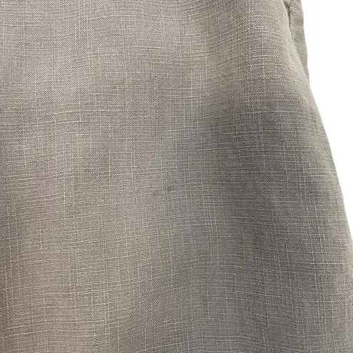 J. Crew Point Sur Linen Blend Cropped Wide Legs Pants Lilac Gray size 0 Petite