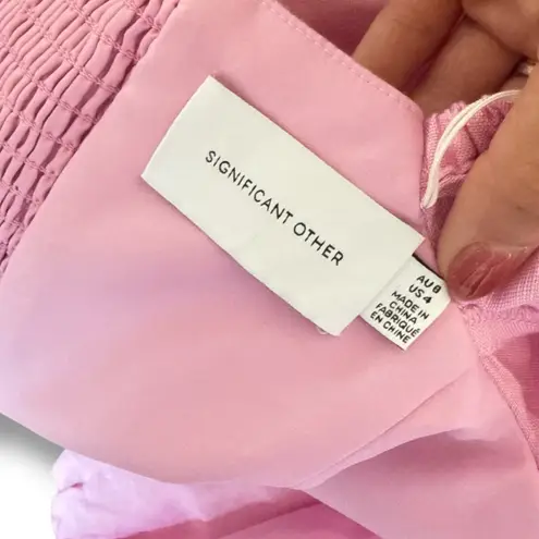 Revolve Significant Other Camilla Dress Pop Pink Off