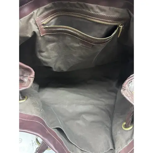 CELINE Hobo Purse Brown Leather XL Vintage