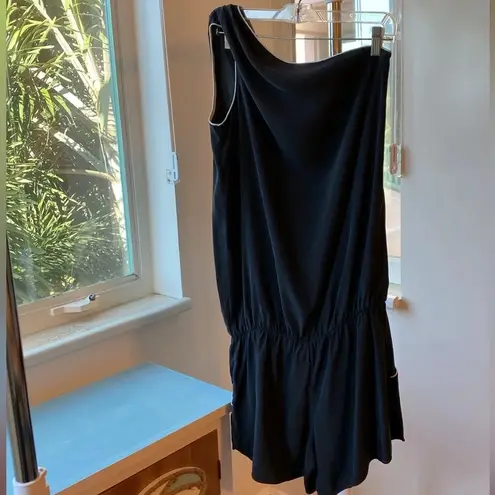 Ramy Brook Silk One-Shoulder Romper