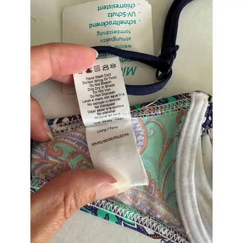 NWT Lascana for Venus Green Purple Paisley Bikini Top 32B 34A 36AA