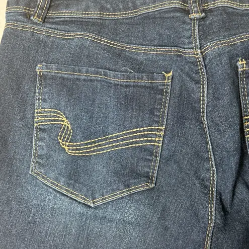 Secrets By David Vered Women Dark Blue Denim Raw Hem Jeans Size 12 Academia Y2K