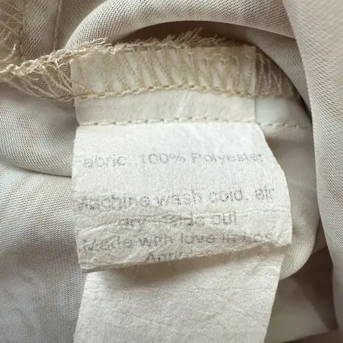 RESA Floral Tent Midi Slip Dress Women's Small Tan White Backless Party Revolve