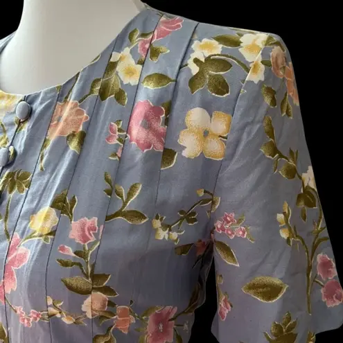 Vintage Small Dress 90s Y2K Maxi Boho 4 Dress Midi Cottage Grunge Floral Tie Purple