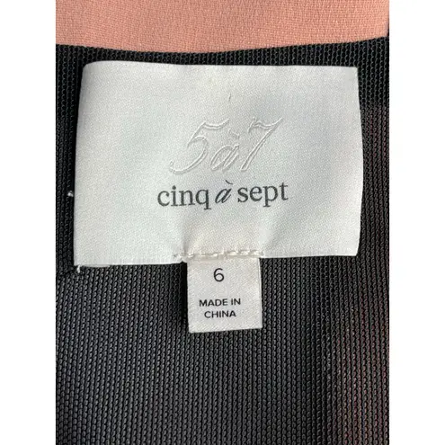 Cinq à Sept Cinq a Sept Bloom Monroe Mini Dress size 6 sheath off the shoulder blush pink