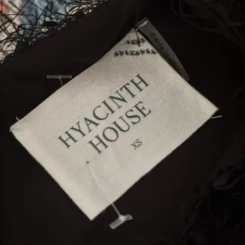 Hyacinth House Tuckernuck BLACK TEXTURED HAZEL BLOUSE NWT XS Black