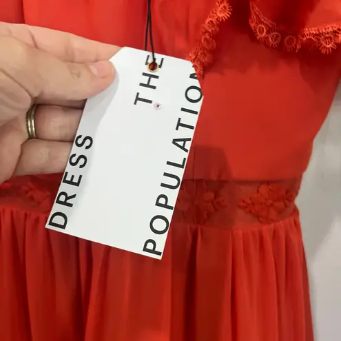 Dress the Population Dream Chiffon Sundress in Poppy Sz M