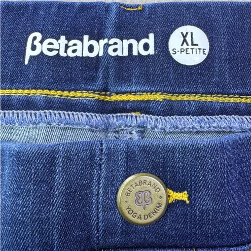 Betabrand Womens XL Petite Yoga Denim Jeans Medium Wash Straight Leg
