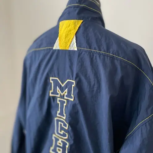 Nike Vintage 90s  University of Michigan U of M Wolverines Lined Windbreaker M