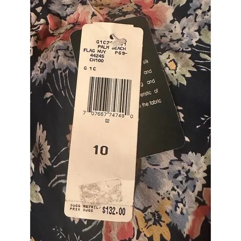 Ralph Lauren Lauren  Palm Beach Navy Floral Cottagecore Maxi Skirt NWT 10