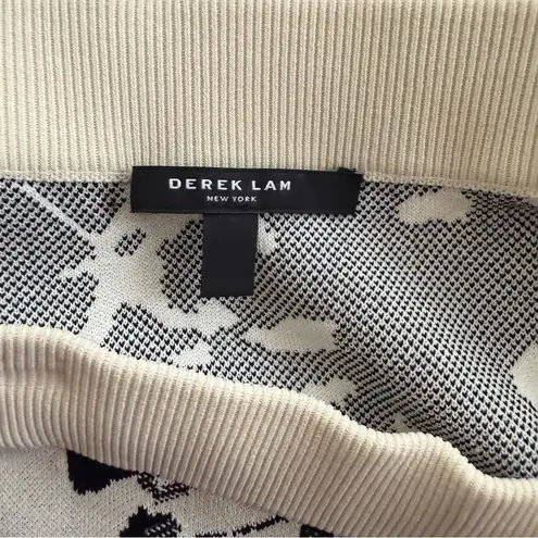 Derek Lam Engineered Knit Suit Set Floral Black and White Size Medium