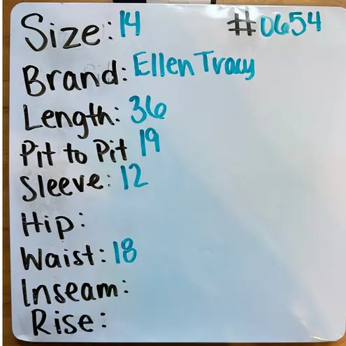 Ellen Tracy Ellen Tracy Women's Dress Size 14 Purple Career Business Pleated Short Sleeve