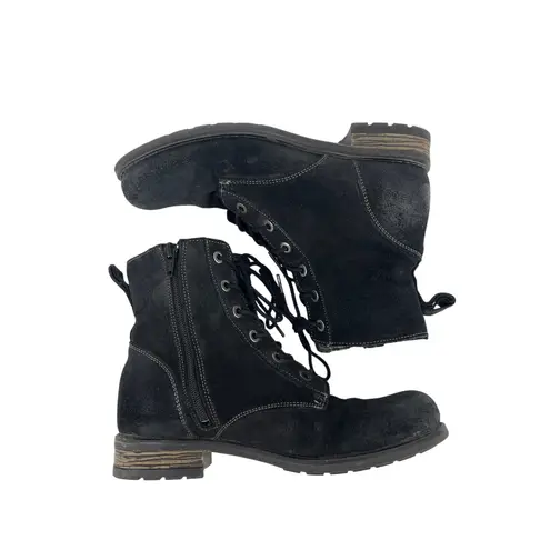Taos Boot Camp Combat Boots Black Suede Grannycore EU 36 US 5