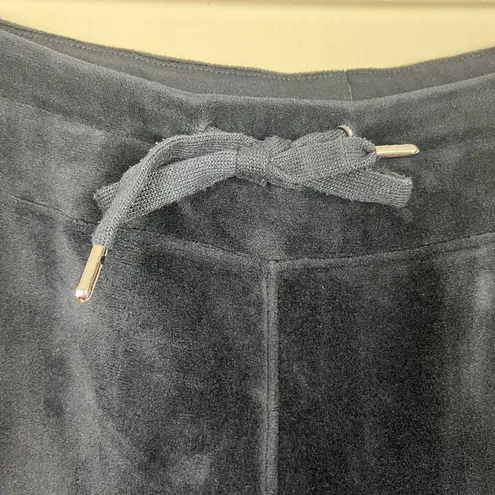 Coolibar Beach Velour Pants Women Small Black Pull On Drawstring UPF 50 Wide Leg