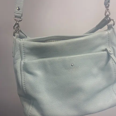 Kate Spade  Mint Pebbled Leather Crossbody Shoulder Purse 2-Way Bag Medium