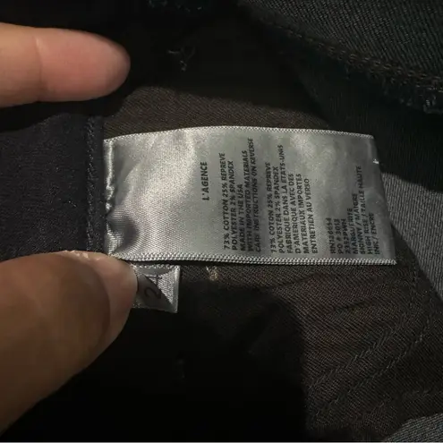 L'Agence NWT Marguerite High Rise Skinny Jeans In Dark Blue Ink Wash Size 24