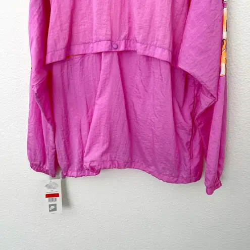 Nike [] Vintage 80s 90s Pink Orange Zip Up Windbreaker Deadstock NWT Sz Large L