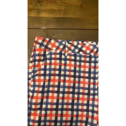 Cracked Wheat Red Blue Box Plaid Golf Shorts Size 6