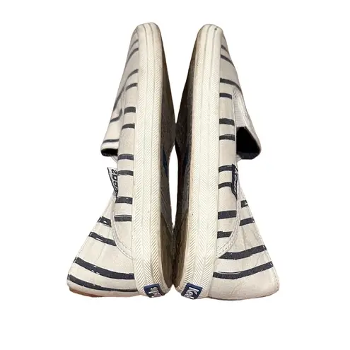 Keds  blue and white striped canvas slip on Women’s size 7