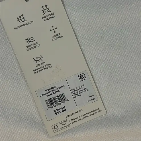 NWT Walter Hagen White Cap Sleeve Polo Shirt Sz L Size L