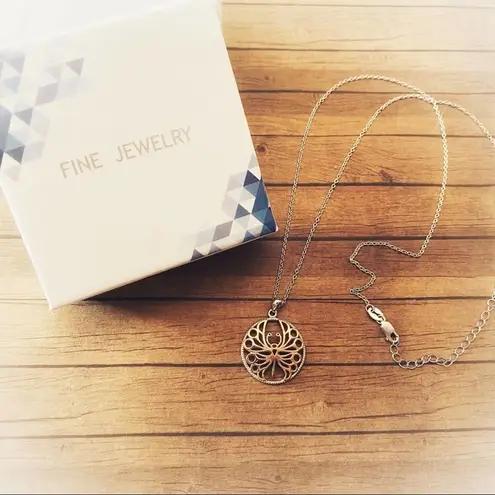 Butterly Rose Gold Sterling Silver Necklace Silver