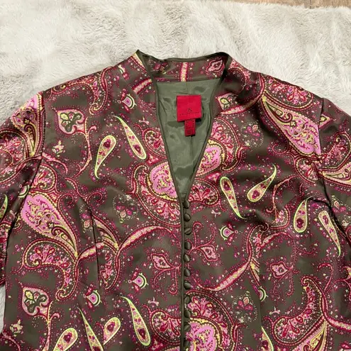 JS Collections Women's Paisley Silk Jacket Size 18 Canada Cottagecore