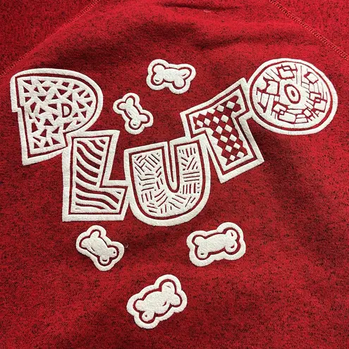 VTG WALT DISNEY PLUTO DOG RED PULLOVER GRAPHIC SWEATER Size L