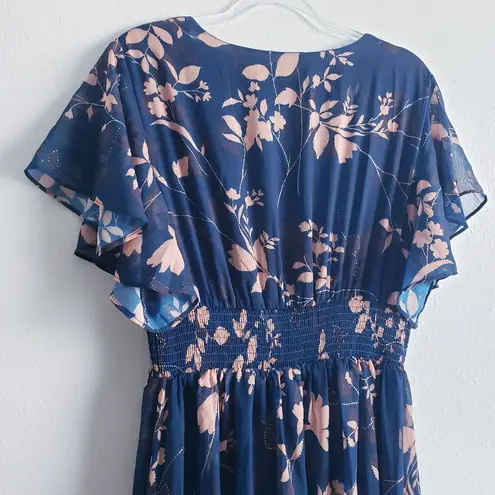 Baltic Born Lynlee Metallic Maxi Dress Short Sleeve New Without Tags