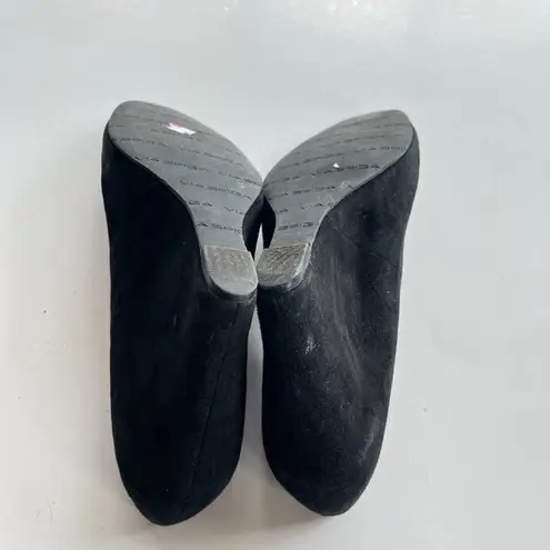 VIA SPIGA BLACK SUEDE LEATHER WEDGE 4" HEELED‎ WOMENS SIZE 7.5M WORK