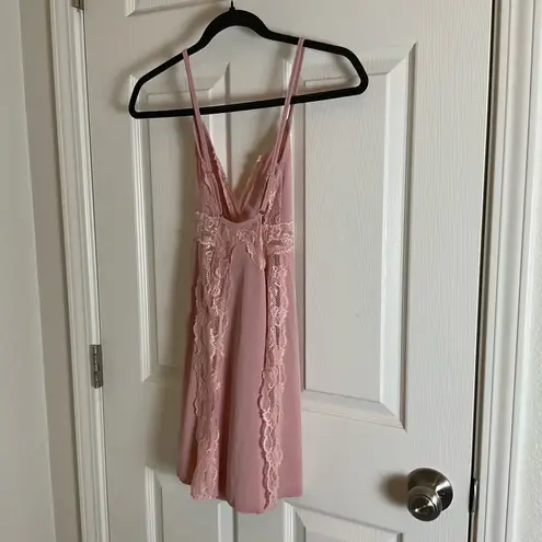 Pink Lace Trim Slip woman’s top size medium