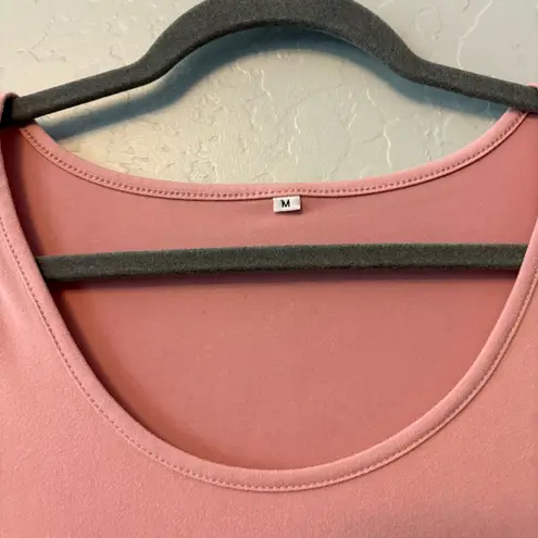 ⭐️Boutique pink short sleeve stretchy knee length maternity dress size medium