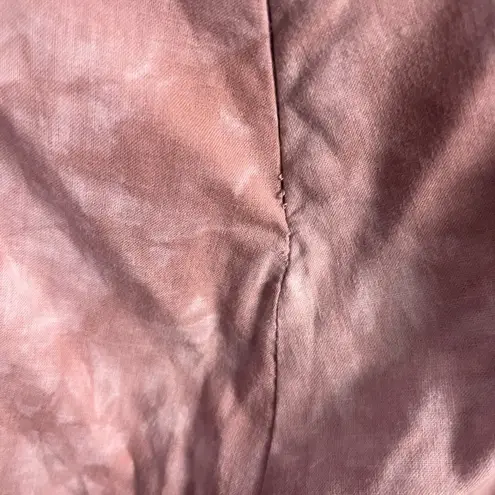 Fourteenth & 9th strapless ruched pink tie dye jumpsuit size large cotton