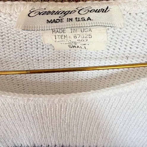 Cambridge Court Vintage Nautical Sailboat Sweater Vest Red White Blue Preppy S