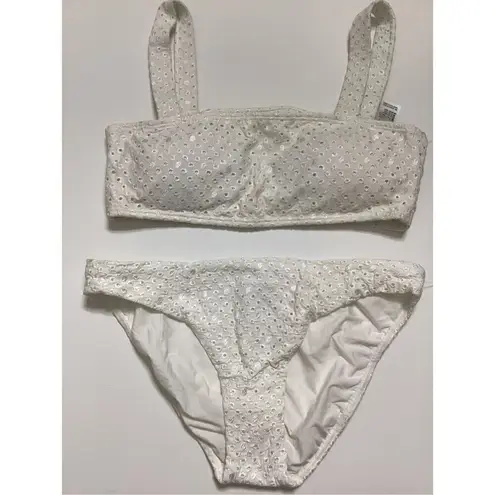 PilyQ New. white bikini set. Medium. Retails $149