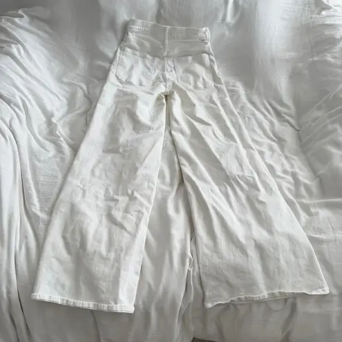 MOTHER The Patch Pocket Undercover Sneak Jeans White Stretch Size 26