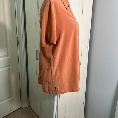Fragile Women's Terracotta/Rust Button Down Shirt by